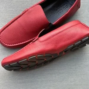 Gucci | Shoes | Gucci Mens Red Leather Loafers In Good  display picture 3